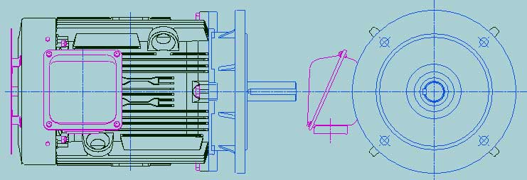 日立　三相　全閉外扇　フランジ取付　モータ　VTFOA-LKK-11kW-4P-200V　　写真は参考例です。
