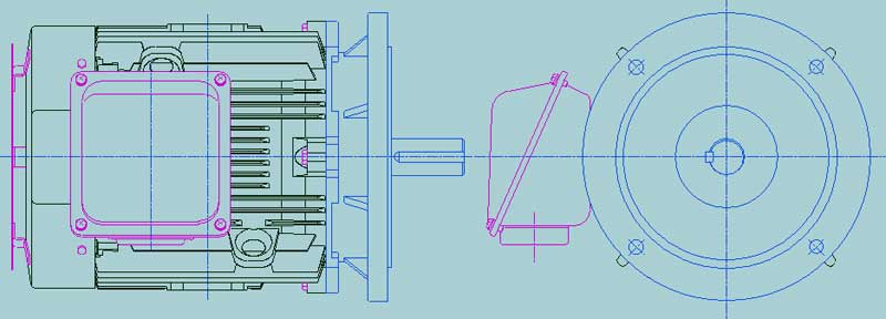日立　三相　全閉外扇　フランジ取付　モータ　VTFOA-LKK-5.5kW-4P-200V　　写真は参考例です。