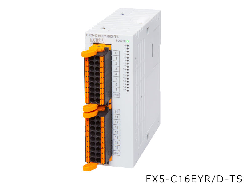 I/Oユニット　出力　スプリングクランプ端子台　FX5Uシリーズ　FX5-C16EYR/D-TS