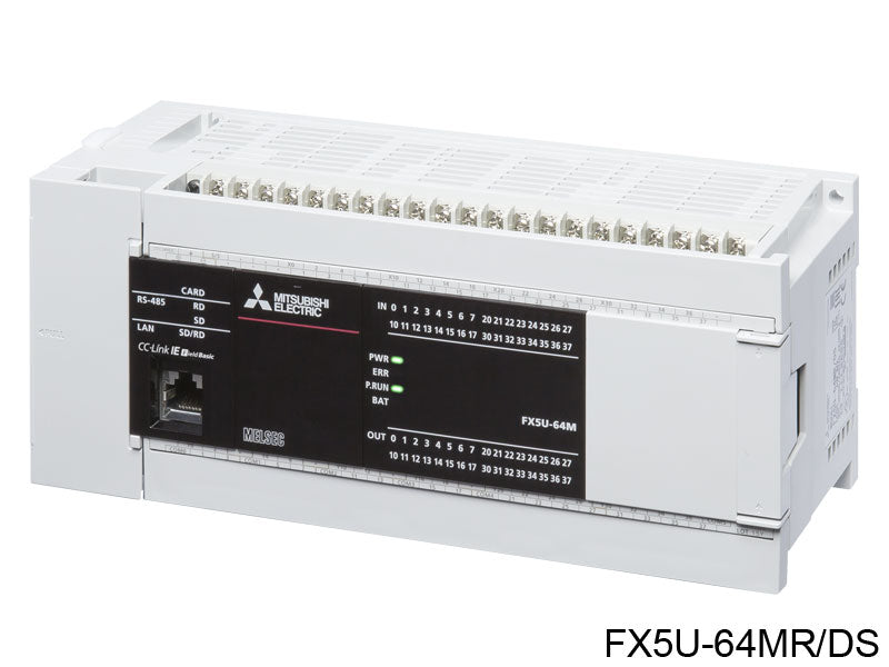 CPUユニット　DC電源・DC入力タイプ　ネジ式端子台　FX5Uシリーズ　FX5U-64MR/DS