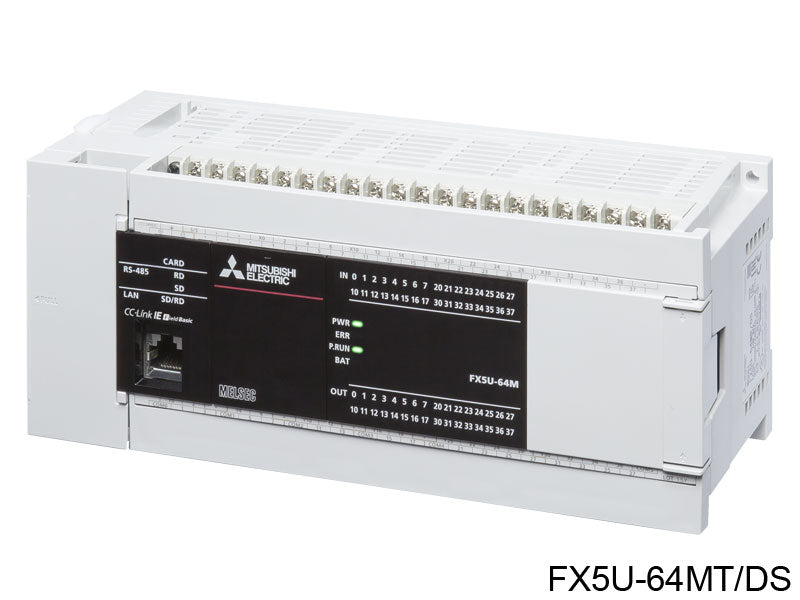 CPUユニット　DC電源・DC入力タイプ　ネジ式端子台　FX5Uシリーズ　FX5U-64MT/DS