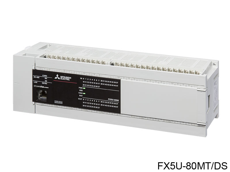 CPUユニット　DC電源・DC入力タイプ　ネジ式端子台　FX5Uシリーズ　FX5U-80MT/DS