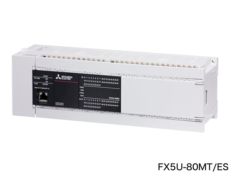 CPUユニット　AC電源・DC入力タイプ　ネジ式端子台　FX5Uシリーズ　FX5U-80MT/ES