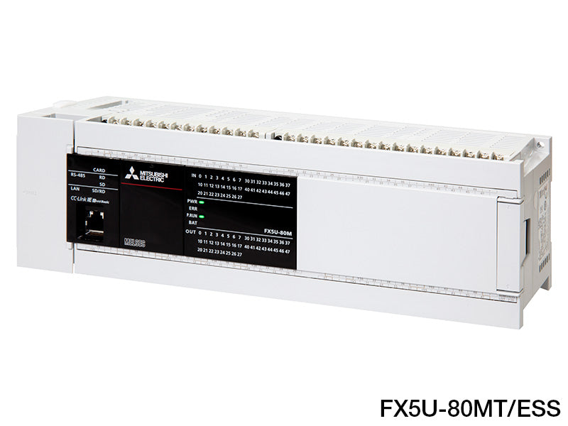 CPUユニット　AC電源・DC入力タイプ　ネジ式端子台　FX5Uシリーズ　FX5U-80MT/ESS