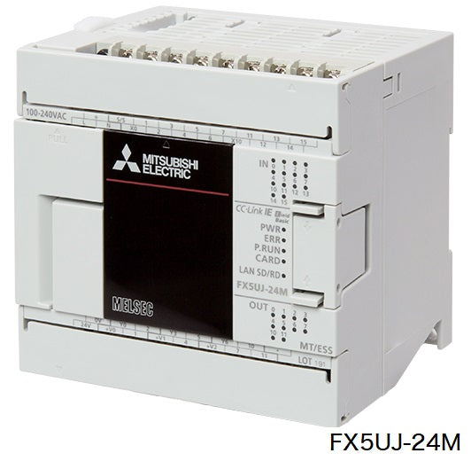 CPUユニット　AC電源・DC入力タイプ　ネジ式端子台　FX5UJシリーズ　FX5UJ-24MT/ES
