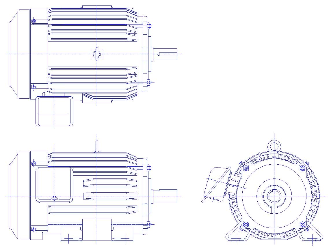 三菱　三相　全閉外扇　脚取付　モータ　SF-PR-2.2kW-6P-200V　　