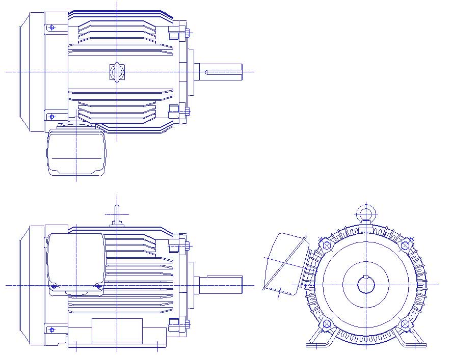 三菱　三相　全閉外扇　脚取付　モータ　SF-PR-7.5kW-6P-400V　　