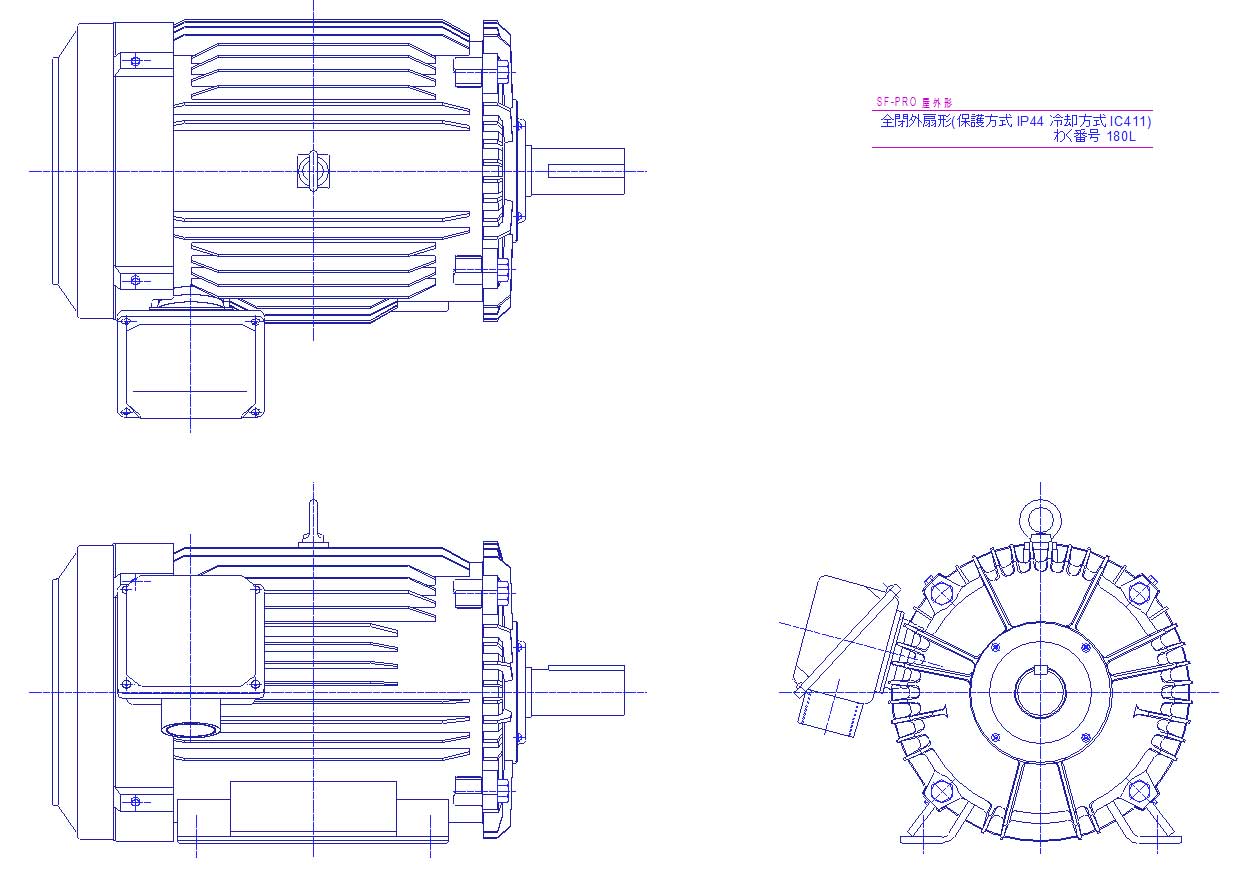 三菱　三相　全閉外扇　脚取付　モータ　SF-PRO-30kW-4P-200V　　