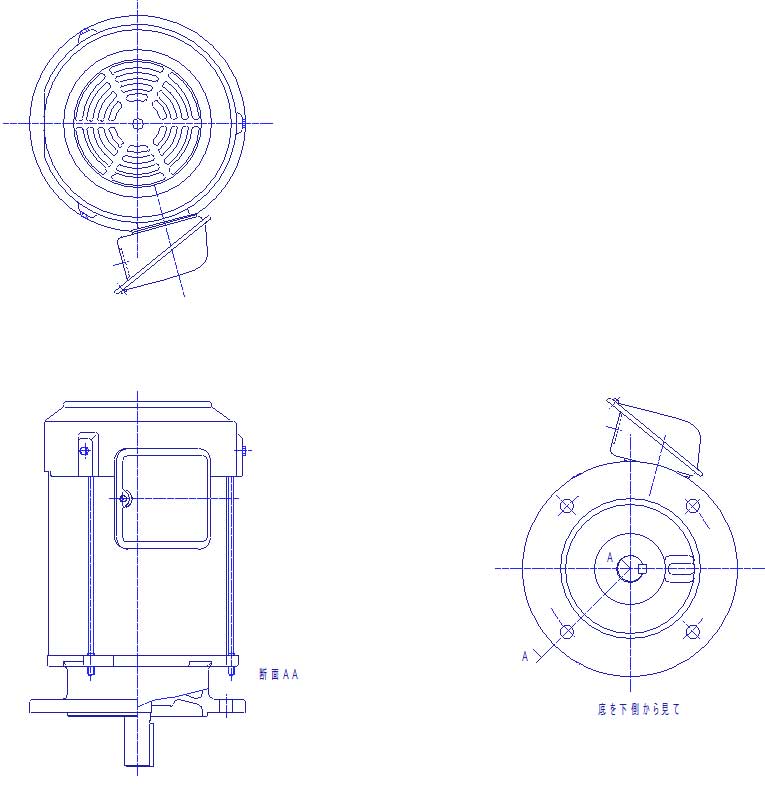 三菱　三相　全閉外扇　フランジ取付　モータ　SF-PRV-1.5kW-2P-200V　　