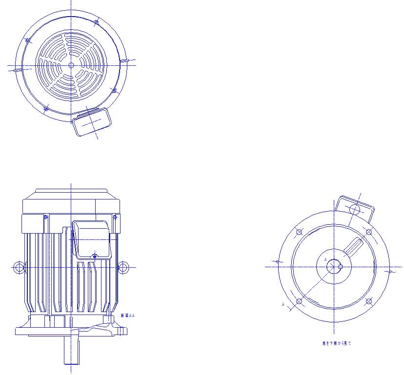三菱　三相　全閉外扇　フランジ取付　モータ　SF-PRV-5.5kW-4P-200V　　