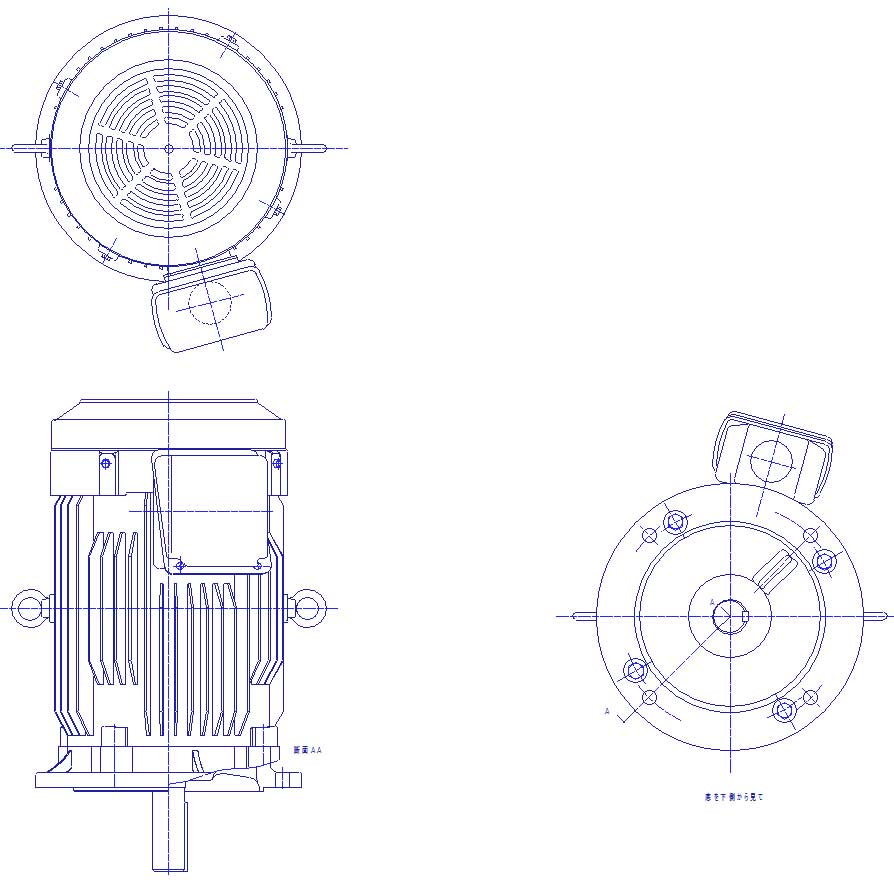 三菱　三相　全閉外扇　フランジ取付　モータ　SF-PRV-15kW-4P-200V　　