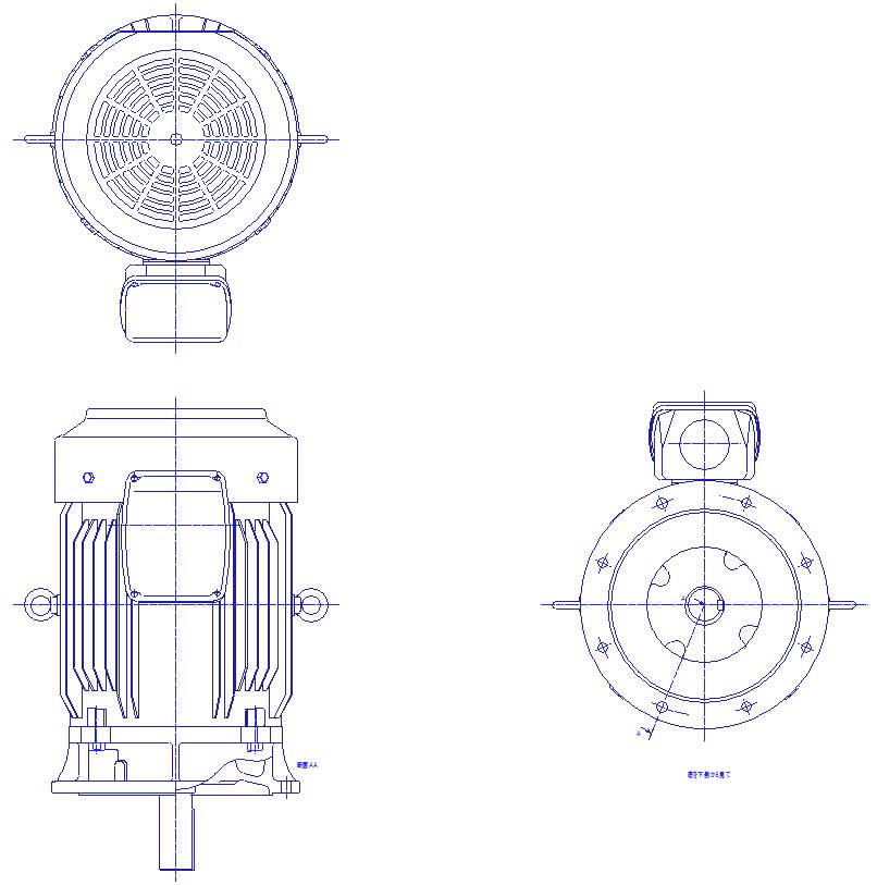 三菱　三相　全閉外扇　フランジ取付　モータ　SF-PRV-30kW-6P-200/400V　