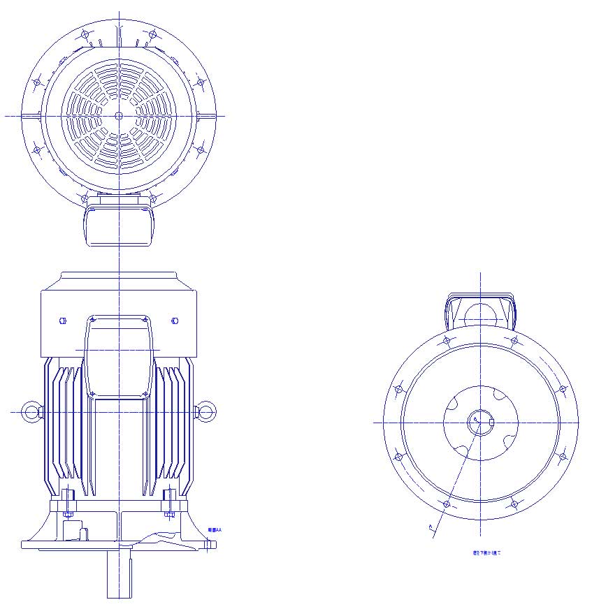 三菱　三相　全閉外扇　フランジ取付　モータ　SF-PRV-55kW-4P-200/400V　