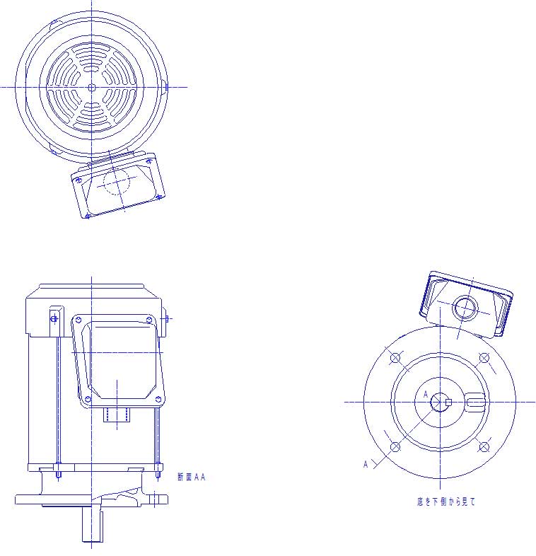 三菱　三相　全閉外扇　フランジ取付　モータ　SF-PRVO-2.2kW-2P-200V　　