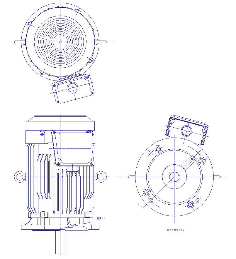 三菱　三相　全閉外扇　フランジ取付　モータ　SF-PRVO-15kW-4P-400V　　