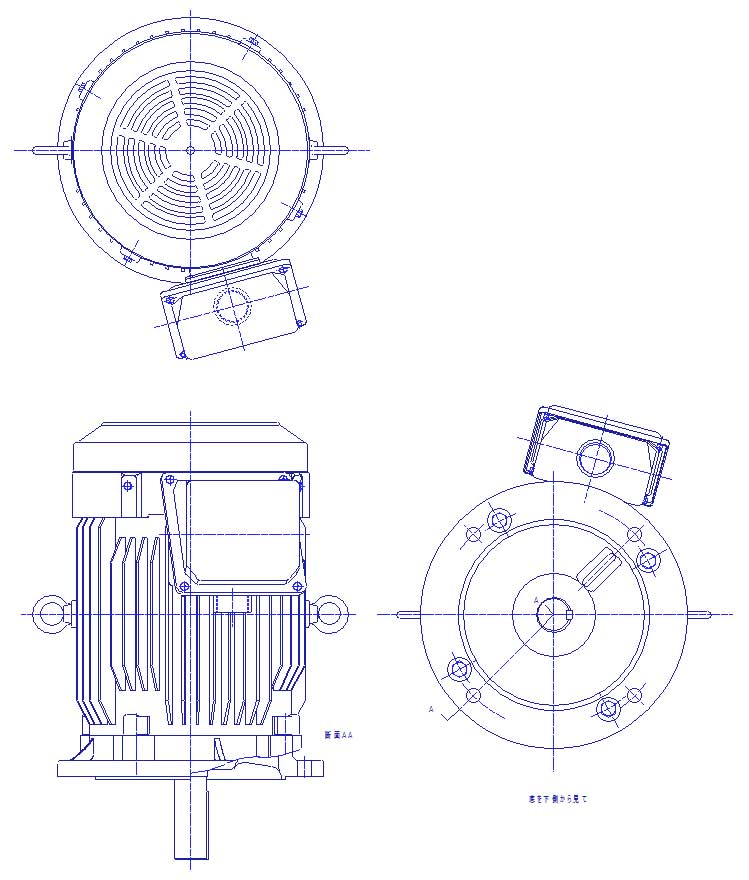三菱　三相　全閉外扇　フランジ取付　モータ　SF-PRVO-15kW-2P-200V　　