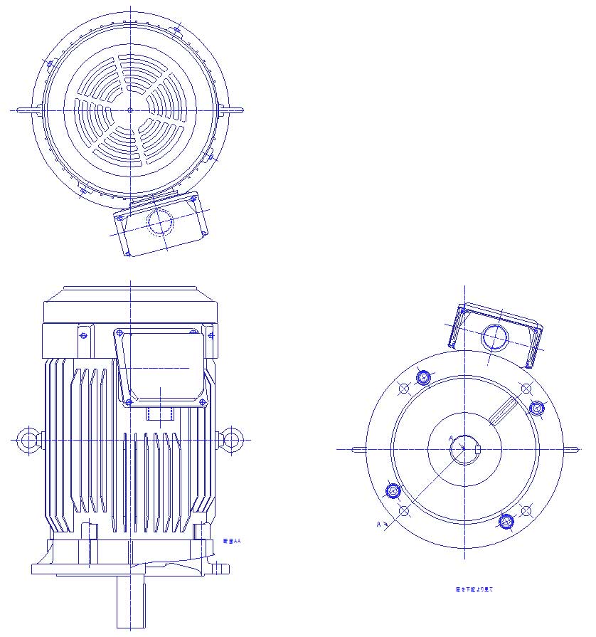 三菱　三相　全閉外扇　フランジ取付　モータ　SF-PRVO-30kW-4P-200V　　