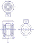 三菱　三相　全閉外扇　フランジ取付　モータ　SF-PRVO-30kW-6P-200/400V　