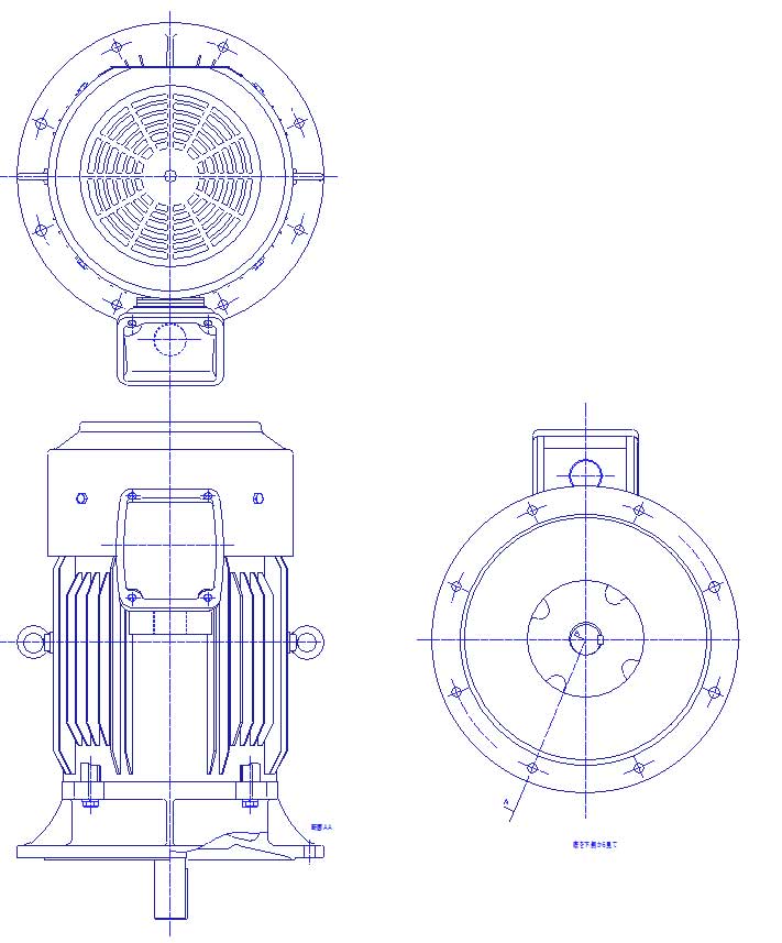 三菱　三相　全閉外扇　フランジ取付　モータ　SF-PRVO-55kW-2P-200/400V　　