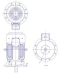 三菱　三相　全閉外扇　フランジ取付　モータ　SF-PRVO-55kW-4P-200/400V　