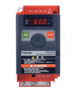 東芝シュネデール・インバー夕　インバータ　VFNC3-2004P　写真は参考例です。