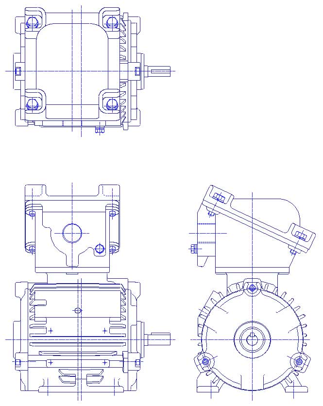 三菱　三相　全閉外扇　脚取付　モータ　XE-NE-0.4kW-4P-200V　　