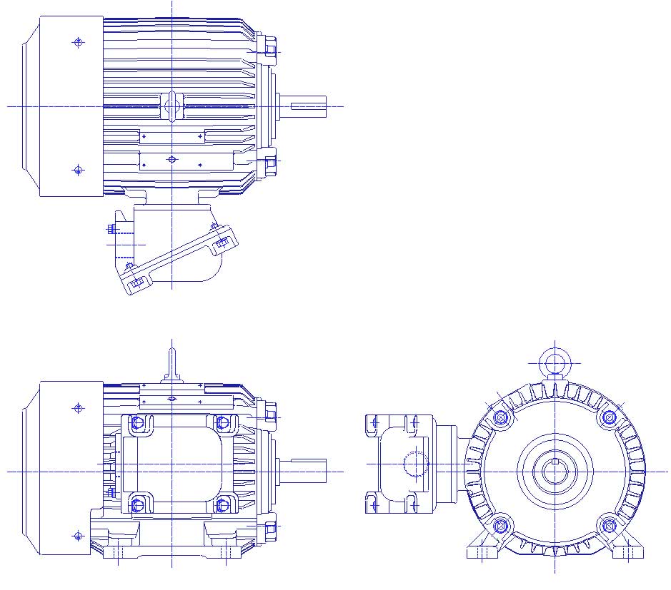 三菱　三相　全閉外扇　脚取付　モータ　XF-NE-3.7kW-4P-200V　　