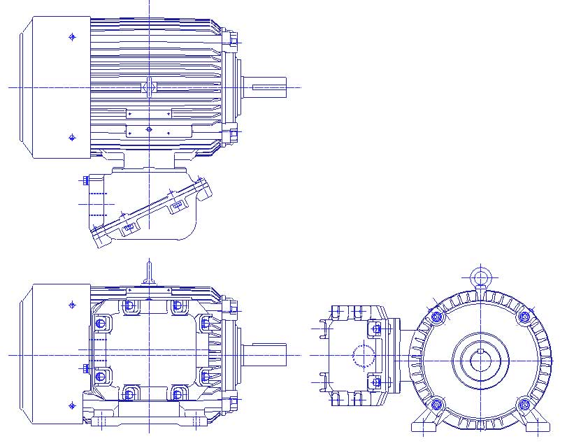 三菱　三相　全閉外扇　脚取付　モータ　XF-NE-7.5kW-4P-200V　　