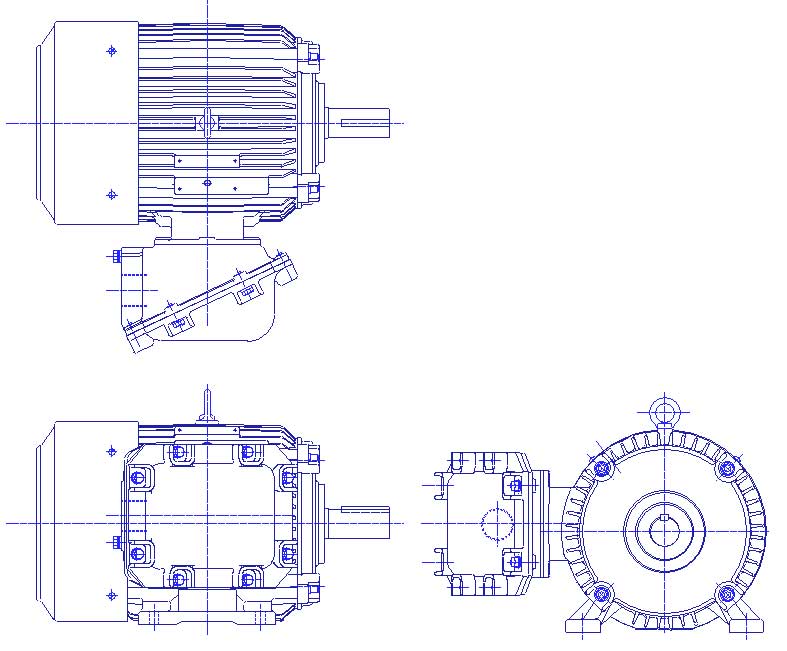 三菱　三相　全閉外扇　脚取付　モータ　XF-NE-5.5kW-4P-200V　　