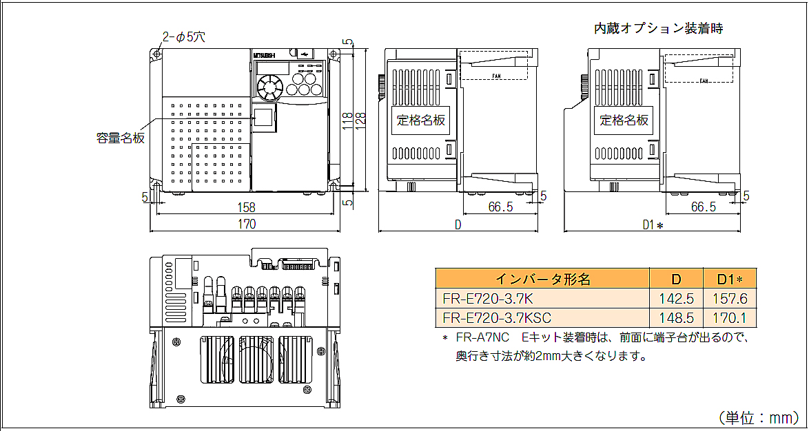 FR-E720-3.7K三菱・日立・東芝・富士・安川のインバーター販売/新興 